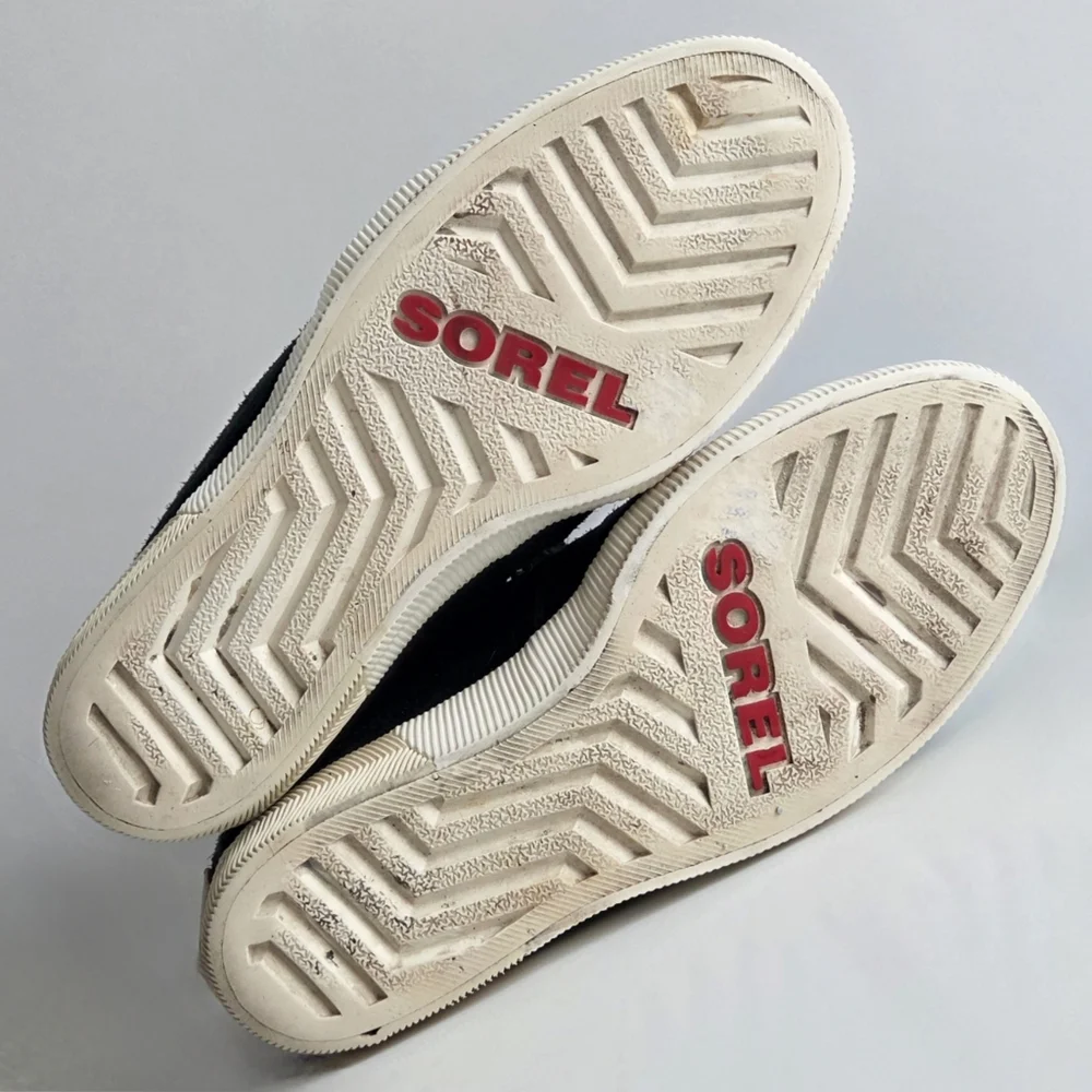 Sorel Out N About Suede Hidden Wedge Sneakers, Size 10
